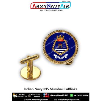 Indian Navy INS Mumbai Cufflinks : ArmyNavyAir.com