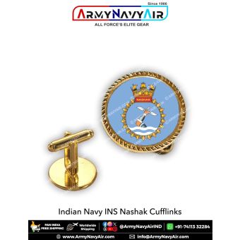Indian Navy INS Nashak Cufflinks : ArmyNavyAir.com