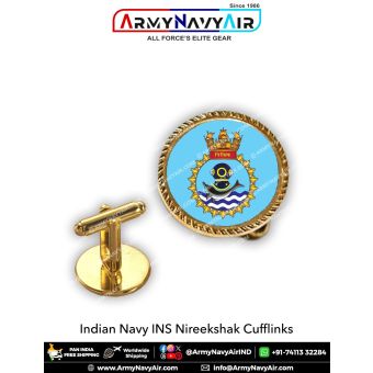 Indian Navy INS Nireekshak Cufflinks : ArmyNavyAir.com