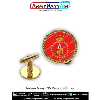 Indian Navy INS Rana Cufflinks : ArmyNavyAir.com