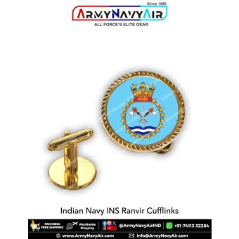 Indian Navy INS Ranvir Cufflinks : ArmyNavyAir.com