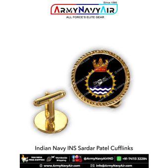 Indian Navy INS Sardar Patel Cufflinks : ArmyNavyAir.com