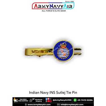 Indian Navy INS Sutlej Tie Pin : ArmyNavyAir.com
