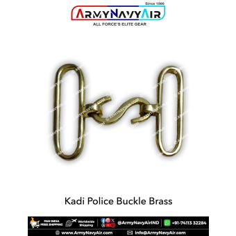 S Kadi Police Buckle Brass : ArmyNavyAir.Com