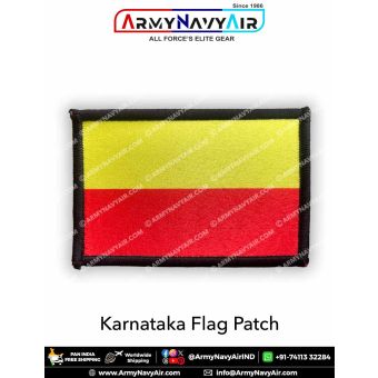 ಕರ್ನಾಟಕ ಧ್ವಜ ಪ್ಯಾಚ್ |कर्नाटक ध्वज पैच |Karnataka Flag Patch : ArmyNavyAir.Com