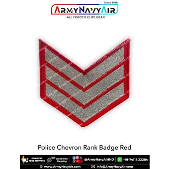 Chevron Police Rank Badge Red : ArmyNavyAir.com