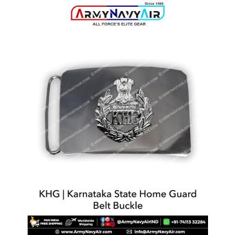 Karnataka State Home Guards Belt Buckle : ArmyNavyAir.com