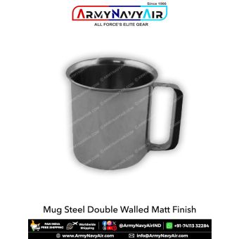 Stainless Steel Mug Double Walled Matt Finish : ArmyNavyAir.com