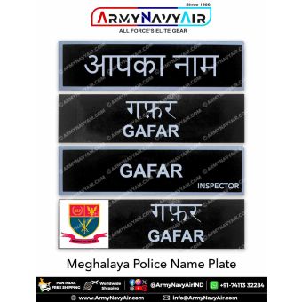 Meghalaya Police Uniform Name Plate (Acrylic) - ArmyNavyAir.com