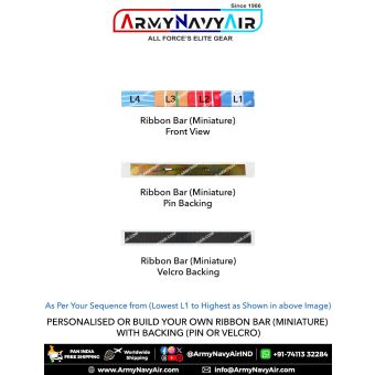 Build Your Own Indian Army | Military Ribbon Bar-Ready To Wear Ribbon Mounted (Miniature) : ArmyNavyAir.com