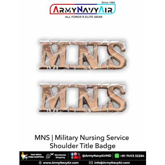 MNS-Military Nursing Service Shoulder Title : ArmyNavyAir.Com