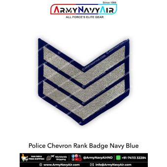Chevron Police Rank Badge Navy Blue : ArmyNavyAir.com