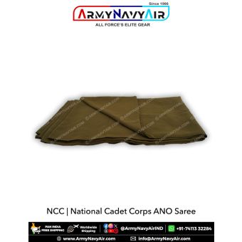 NCC ANO Khaki Saree with blouse Fabric : ArmyNavyAir.com
