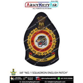 IAF | Indian Air force Squadron Patch English : ArmyNavyAir.com-1 Squadron