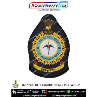 IAF | Indian Air force Squadron Patch English : ArmyNavyAir.com-10 Squadron