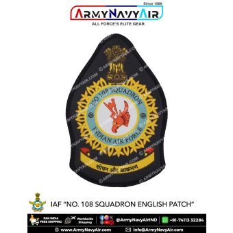 IAF | Indian Air force Squadron Patch English : ArmyNavyAir.com-108 Squadron