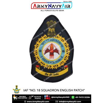 IAF | Indian Air force Squadron Patch English : ArmyNavyAir.com-18 Squadron