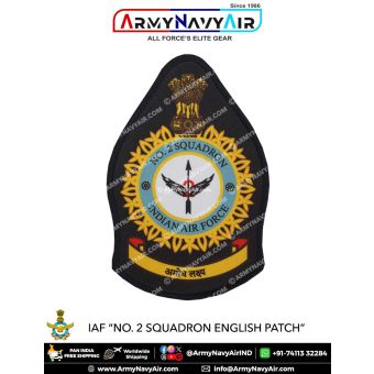 IAF | Indian Air force Squadron Patch English : ArmyNavyAir.com-2 Squadron