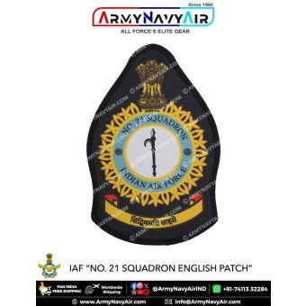 IAF | Indian Air force Squadron Patch English : ArmyNavyAir.com-21 Squadron