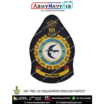 IAF | Indian Air force Squadron Patch English : ArmyNavyAir.com-22 Squadron