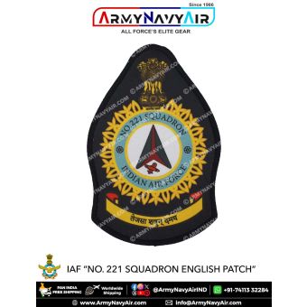 IAF | Indian Air force Squadron Patch English : ArmyNavyAir.com-221 Squadron