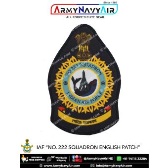 IAF | Indian Air force Squadron Patch English : ArmyNavyAir.com-222 Squadron