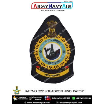 IAF | Indian Air force Squadron Patch Hindi : ArmyNavyAir.com-222 Squadron