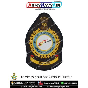 IAF | Indian Air force Squadron Patch English : ArmyNavyAir.com-27 Squadron