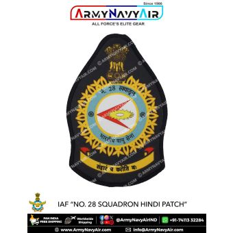 IAF | Indian Air force Squadron Patch Hindi : ArmyNavyAir.com-28 Squadron