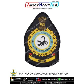 IAF | Indian Air force Squadron Patch English : ArmyNavyAir.com-29 Squadron