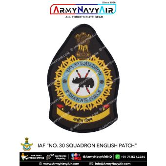 IAF | Indian Air force Squadron Patch English : ArmyNavyAir.com-30 Squadron