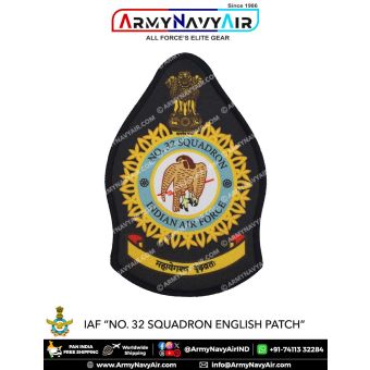 IAF | Indian Air force Squadron Patch English : ArmyNavyAir.com-32 Squadron