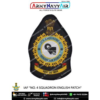 IAF | Indian Air force Squadron Patch English : ArmyNavyAir.com-4 Squadron