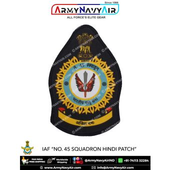 IAF | Indian Air force Squadron Patch Hindi : ArmyNavyAir.com- 45 Squadron