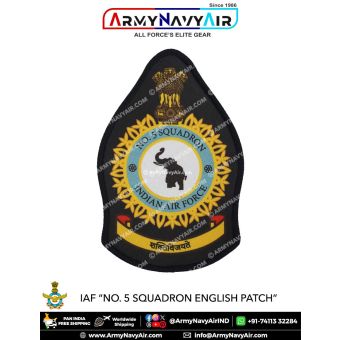 IAF | Indian Air force Squadron Patch English : ArmyNavyAir.com- 5 Squadron