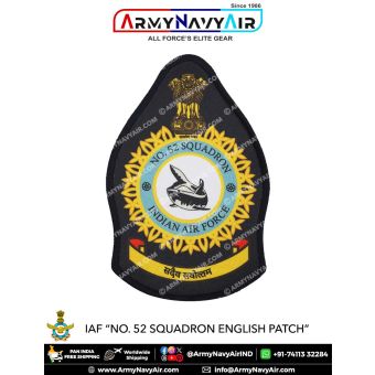 IAF | Indian Air force Squadron Patch English : ArmyNavyAir.com-52 Squadron