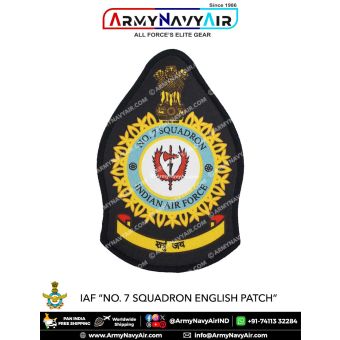 IAF | Indian Air force Squadron Patch English : ArmyNavyAir.com-7 Squadron