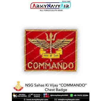 NSG Sahas Ki Vijay Commando Chest Badge : ArmyNavyAir.com