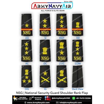 NSG Shoulder Rank Flap "New Technology Merrow Border" : ArmyNavyAir.com