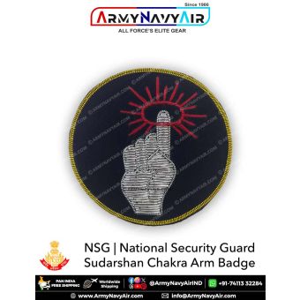 NSG Sudarshan Chakra Arm Badge: ArmyNavyAir.com