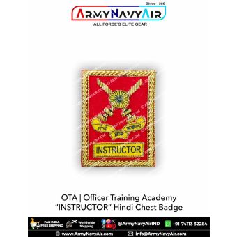 OTA Instructor Chest Badge : ArmyNavyAir.com