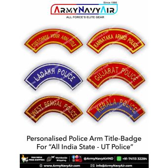 Police Arm Title-Badge For "All India State-UT Police" : ArmyNavyAir.com