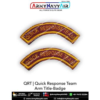 QRT | Quick Response Team Arm Title-Badge : ArmyNavyAir.com