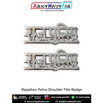 Rajasthan Police Shoulder Title Badge : ArmyNavyAir.com