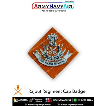 Rajput Regiment Cap Badge: ArmyNavyAir.com