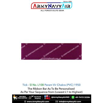 (L108) Param Vir Chakra (PVC) 1950 Ribbon Bar : ArmyNavyAir.com