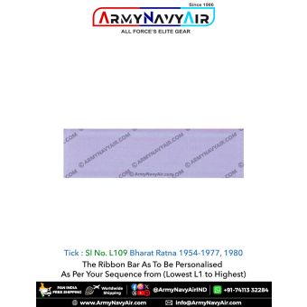 (L109) Bharat Ratna 1954-1972,1980 Ribbon Bar : ArmyNavyAir.com