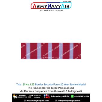 (L25) Border Security Force 20 Year Service : ArmyNavyAir.com