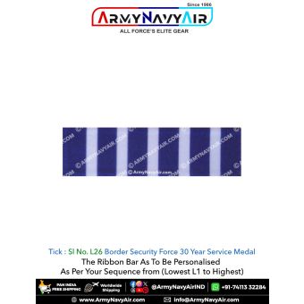(L26) Border Security Force 30 Year Service : ArmyNavyAir.com