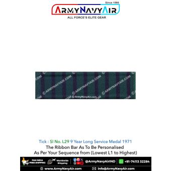 (L29) 9 Year Long Service Medal 1971 : ArmyNavyAir.com